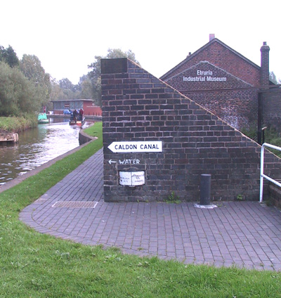 First view of the Caldon Canal at Etruria Junction First view of the Caldon Canal at Etruria Junction