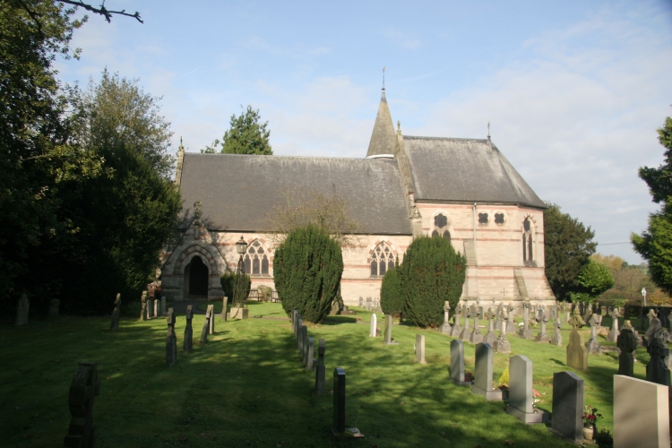 Denstone Church, on the line of the canal