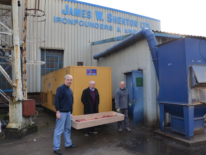 Delivering the pattern to James Shenton Ltd, 27th November 2014