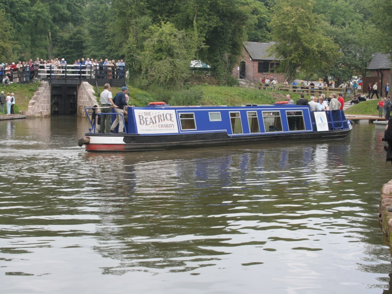 Opening day 23rd July 2005 - first boat in the basin ©Tim Lewis