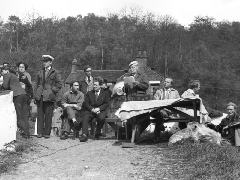 Speakers at Consall campaign rally 19th May 1963 © Waterway Images Ltd