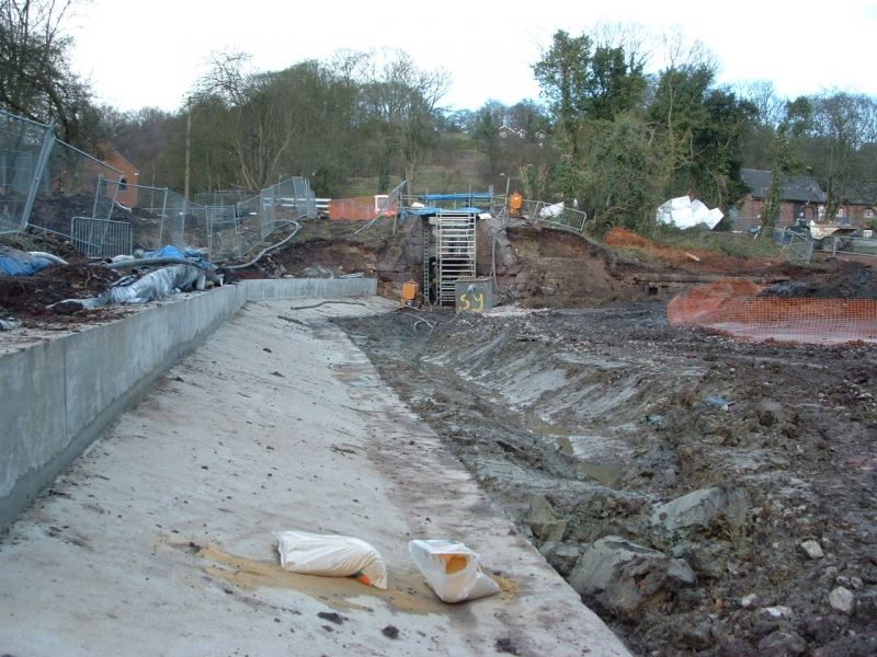 West wall in concrete, 4th March 2005 ©Julie Arnold / Waterway Images